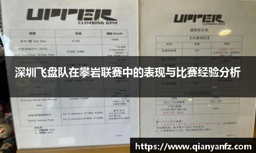 深圳飞盘队在攀岩联赛中的表现与比赛经验分析